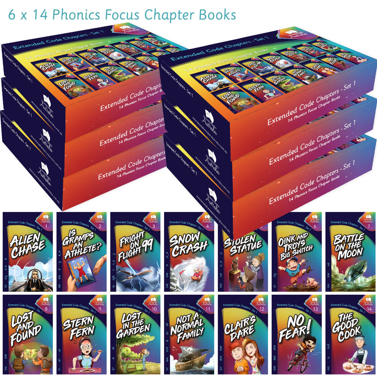 Extended Code Chapter Series Set 1 - Guided Reading Set (6 copies x 14 ...