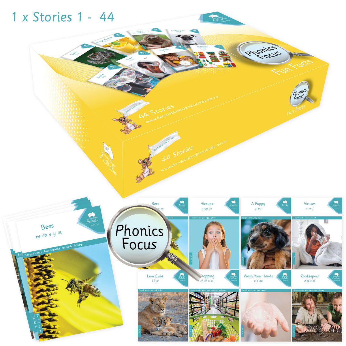 Combined Extended Code Phonics Focus Set (Stories + Fun Facts)- INDIVI ...
